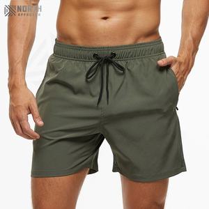 Shorts Deportivos de Gimnasio para Hombre, con Logotipo Personalizado, Secado Rápido, Color Sólido, Transpirables, Cintura Media, Estilo Casual para Playa y Natación - Product Image 3