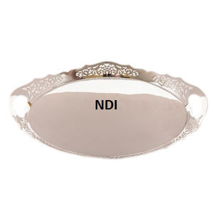 Bandeja de Metal de la mejor calidad para servir desayuno de uso multiusos, bandeja decorativa de forma personalizada para comida de estilo moderno - Product Image 2