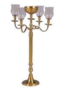 Centros de Mesa para Bodas, Candelabros Antiguos Dorados con Florero, Portavelas de Metal Hecho a Mano para Decoración de Fiestas - Product Image 4