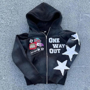 High Quality OEM Manufacturer Sun Faded Distressed Heavyweight Custom 400gsm Vintage Acid Wash hoodies <b>men</b>, <b>men's</b> hoodies - Product Image 4