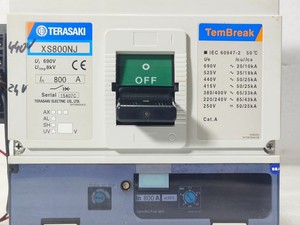 T- ERASAKI TEM-BREAK XS800NJ MCCB CIRCUIT BREAKER 800A 3-POLE 690V AC INDUSTRIAL BREAK - Product Image 3