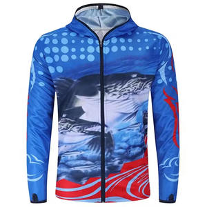 Sudadera con Capucha de Pesca Unisex Sublimada Personalizada de Última Tendencia, Manga Larga, Protección Solar, Impermeable, UPF 50, Material de Spandex/Algodón - Product Image 1