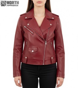 Chaquetas transpirables de punto de cuero acolchado para mujer de invierno del mejor fabricante Relleno de poliéster 100% acolchado 2025 - Product Image 6