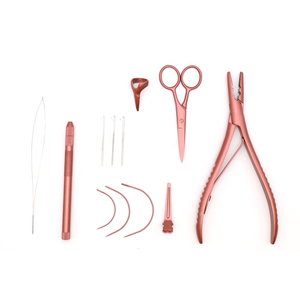 Kit d'outils pour extensions de cheveux humains, ensemble de pinces à perles tout-en-un de qualité supérieure, acier inoxydable, kit complet d'outils pour extensions de cheveux - Product Image 4