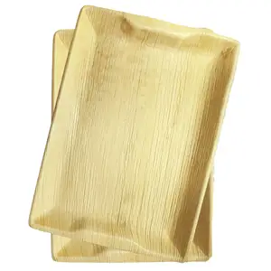 Best selling Disposable Palm Leaf Serving Platters, Disposable Boards, Eco-Friendly Dinnerware for Weddings, Catering, Events