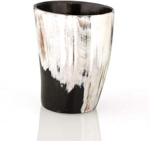 Corne à boire viking en corne de buffle de haute qualité, verre, mug à bière, avec bord en laiton, utilisation de l'eau, prix bas - Product Image 4