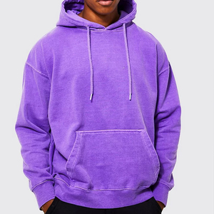Custom Blank Heavyweight French Terry Vintage Oversized <b>Drop</b> Shoulder Acid Wash <b>Sun</b> Faded Pullover Logo Printed Hoodie Men - Product Image 1