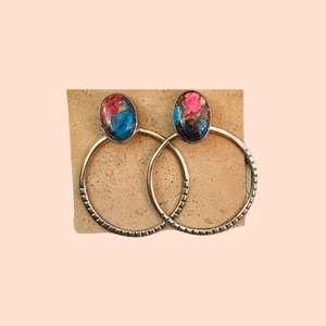 Aro Rosa Dalia Espinoso Concha de ostra Pendientes de turquesa Pendientes de aro grandes Fiesta Ropa DE BODA Regalo para mujeres a precio de fábrica - Product Image 1