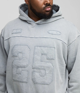 Custom Gray <b>men's</b> Tracksuit High Quality 100% Cotton Heavyweight Hoodie Jogger <b>Set</b> Baggy Stacked Sweatpants And Hoodie <b>men's</b> <b>Set</b> - Product Image 6