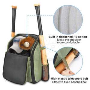 Mochila de softbol personalizada de lona deportiva de gran capacidad Bolsa de equipo de softbol OEM ODM con ruedas - Product Image 3