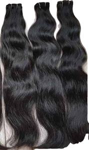 Extensiones de cabello humano indio, mechones de pelo ondulado sin procesar - Product Image 2