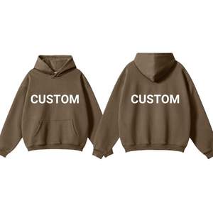 Sudaderas con capucha bordadas de gran tamaño con gráfico personalizado de 350 Gsm para hombres y mujeres, sudaderas con capucha estampadas de invierno y otoño para adultos Unisex - Product Image 1