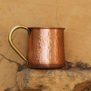 Taza de mula de Moscú de cobre puro ecológica hecha a mano con logotipo, vaso de cerveza Ayurvédica india tradicional y tazas, taza de cobre - Product Image 5