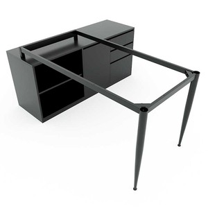 Escritorio Ejecutivo de Lujo Contemporáneo con Patas de Madera Contrachapada Recubiertas de Melamina, Sistema HBCN020 Cone II para Muebles de Oficina y Hospital - Product Image 5