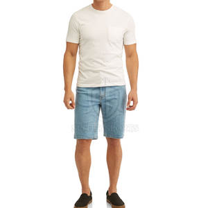 กางเกงยีนส์ขายาวสำหรับผู้ชายกางเกงขาสั้นแนวสตรีทของผู้ชายแบบสั่งทำฉลากส่วนตัวแบบใหม่ทำจากปากีสถานขายส่ง - Product Image 3