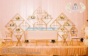 Arches hexagonales double face pour la scène de mariage Arches métalliques pour la scène de mariage Arches hexagonales modernes pour la scène de mariage - Product Image 4