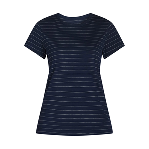 OEM Diseño de logotipo personalizado 100% algodón camiseta Casual manga corta sólido azul oscuro cuello corto de gran tamaño BD de talla grande para hombres y mujeres - Product Image 1