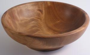 Cuenco grande de madera de mango, forma redonda, hecho a mano, ensalada, frutas, pan, aperitivos, casa de campo rústica, cocina, vajilla decorativa para servir - Product Image 3