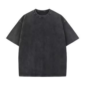 Camiseta Hip Hop Extra Grande Personalizable de Poliéster/Algodón con Lavado Ácido para Hombre, 150 g/m², Peso Pesado - Product Image 2