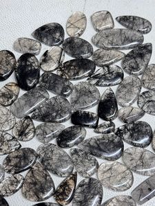 อัญมณีควอตซ์เจียระไนแบบ100% สีดำธรรมชาติเกรด AAA อัญมณีบำบัดสีเขียวหลวม - Product Image 4