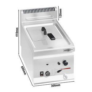 Freidora de gas comercial de sobremesa - 8 litros - 6.6kW - con grifo de drenaje - Product Image 2