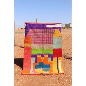 Tapis Abstrait Moderne Fait Main Motif Rectangle Tapis en Peluche pour Décorations de Salon Adolescents Design Contemporain pour - Product Image 5