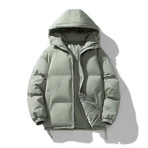 Wholesale Unisex Winter Street Wear <b>Canvas</b> Puffer <b>Jacket</b> with Front Custom Logo Breathable High Quality Drop Shipping - Product Image 5