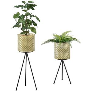 Maceta de flores de metal Forma redondeada galvanizada Boda Decoración de fiesta interior y exterior Maceta de flores a precio económico - Product Image 1