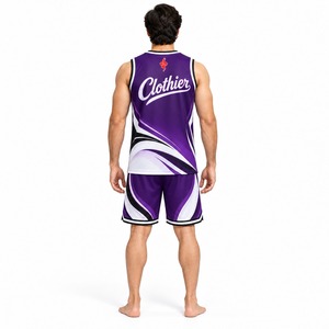Conjunto de Uniforme de Baloncesto, Diseño Personalizado, Camiseta y Pantalones Cortos Transpirables para Clubes Juveniles Unisex, con Servicio OEM - Product Image 2
