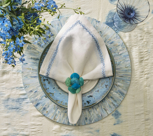 Set de table rond moderne en nacre, décoration de table de luxe, vaisselle de style côtier pour la maison et l'hôtel - Product Image 5