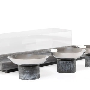 Juego de 3 Tazones de Servir de Resina Epoxi Blanca de Lujo, Bandeja Multifuncional, Caja de Regalo para Postres para Diwali, Eid, Ramadán y Festividades - Product Image 2