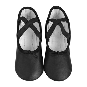Precio barato Mujeres Sin tacón Personaje adulto Zapatos de baile de cuero Zapatos de baile duro de cuero negro - Product Image 1