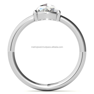 แหวนวงแหวนอินฟินิตี้อาร์ตเดคโคพร้อม3กะรัตรูปวงรีแบบเดี่ยว VVS Def Moissanite ก้านเพชรดีไซน์รัศมีสำหรับเป็นของขวัญครบรอบ - Product Image 5