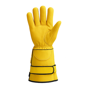 Gants de sécurité en cuir de meilleure qualité, prix de gros, résistance à la chaleur de qualité supérieure, service OEM, gants de sécurité - Product Image 3