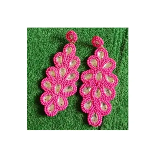 High on Demand New Design Handmade Beaded Earings for Daily Wear Use Available at Affordable Price from India