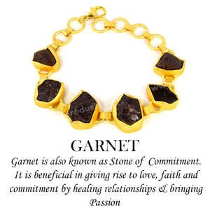 สร้อยข้อมือทองแดงหินคริสตัลธรรมชาติ โกเมน - Product Image 3
