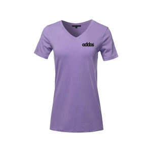 Camiseta Transpirable Estampada Personalizada de Talla Grande para Mujer, Informal de Alta Calidad, 100% Algodón, Color Sólido - Product Image 4