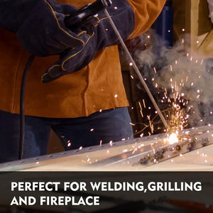 Custom Service High Quality Work Safety Welder Gloves Hand Protection Cow Leather <b>Welding</b> Working Gloves For General Purpose - Product Image 5