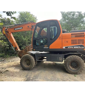 Excavatrice sur pneus d'occasion Doosan DX150W DX150-7 DX150LC DX150LC-9C 15 tonnes, machine d'occasion à pneus en caoutchouc, excavatrice de taille moyenne - Product Image 4