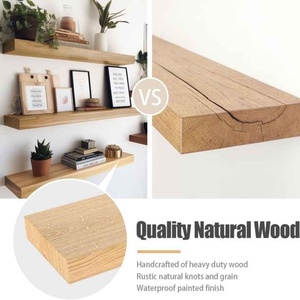 Kệ gỗ tự nhiên treo tường 24 x <span class=keywords><strong>9</strong></span> <span class=keywords><strong>inch</strong></span> để trưng bày và lưu trữ - Product Image 5