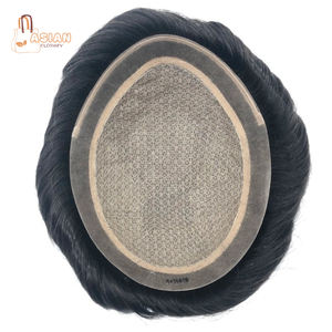 Peluca de Cabello Humano Brasileño para Hombre, Lista para Enviar, a Bajo Precio, con Base de Seda, Cabello Virgen Remy - Product Image 2