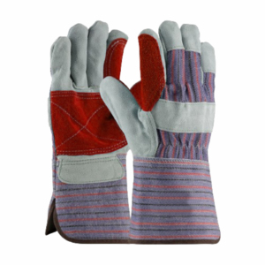 Canadian Rigger Guantes de construcción de servicio pesado Guantes de seguridad industrial de larga duración reforzados con cuero de vaca dividido - Product Image 2