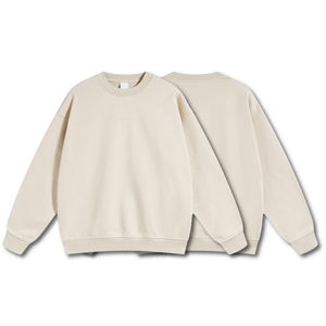 เสื้อสเวตเชิ้ตคอกลมแบบยูนิเซ็กซ์ ผ้าฟลีซ 360gsm ทรงหลวม สกรีนโลโก้ด้านหน้า ผลิตภัณฑ์รักษ์โลก ผ้าฝ้าย 100% สำหรับฤดูใบไม้ผลิ - Product Image 4