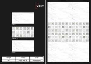 Azulejos cerámicos clásicos para pared interior de 300x600 mm, para baño y cocina, con acabado brillante o mate, superficie con efecto de azúcar tallado, diseño de pared interior de lujo. - Product Image 4
