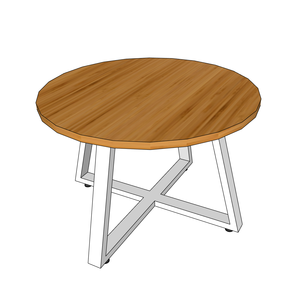 Minimalist Bamboo Round <b>Sofa</b> <b>Table</b> 60cm with Iron Legs - Product Image 4
