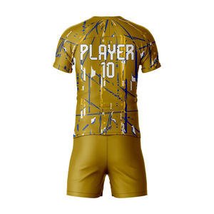 ชุดเสื้อฟุตบอลสำหรับผู้ชายกางเกงขาสั้นเสื้อฟุตบอลแบบอัตโนมัติพิมพ์ลายได้ตามต้องการ - Product Image 3