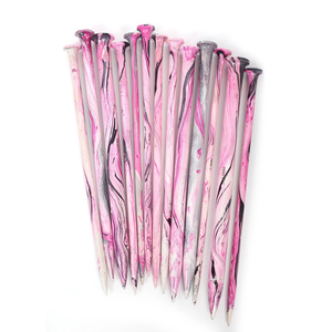 Ensemble de crochets marbrés faits à la main avec bol en fil et aiguilles à tricoter pour tricoter et crocheter - Product Image 2