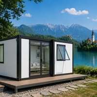 Maison conteneur en acier extensible haut de gamme, moderne, préfabriquée, étanche, avec conception d'espace intelligent
