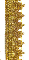 Bordure en dentelle à pompons avec fil doré et paillettes, couleur personnalisable, taille 15 mm, en nylon, pour vêtements, textiles de maison, sacs de danse