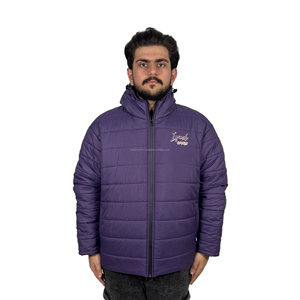 Vente en gros Veste chaude en coton avec capuche col montant Design de couleur unie Veste d'hiver en duvet pour homme de haute qualité pour homme - Product Image 1